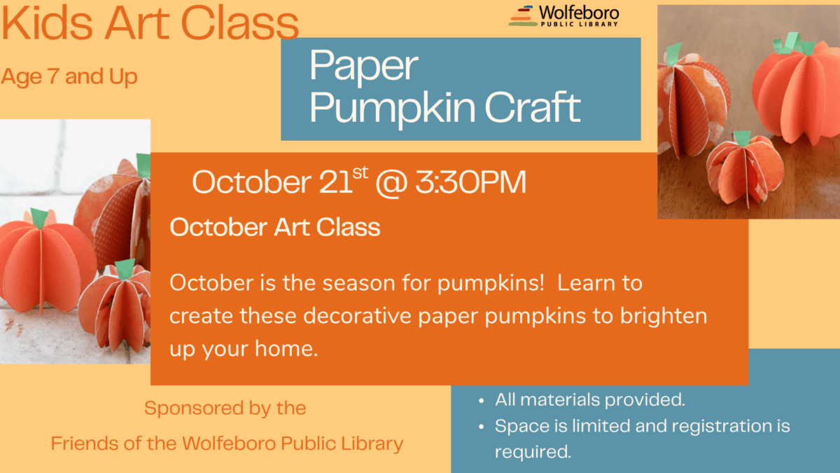 2026.10.21 kids art class paper pumpkins