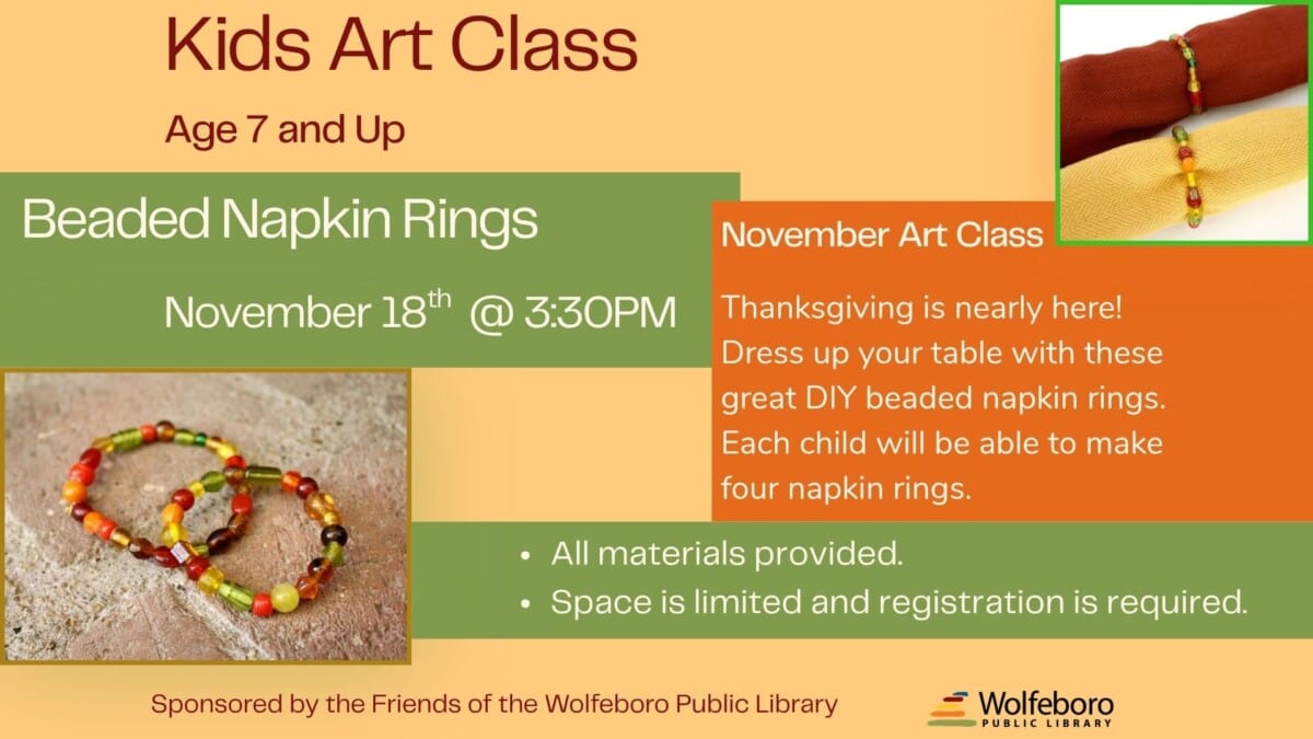2026.11.18 kids art class beaded napkin rings