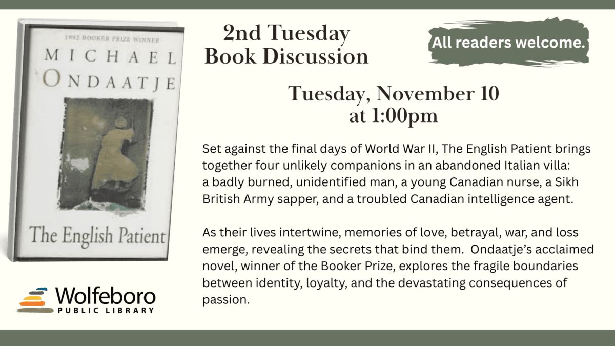 2nd tuesday book discussion nov.