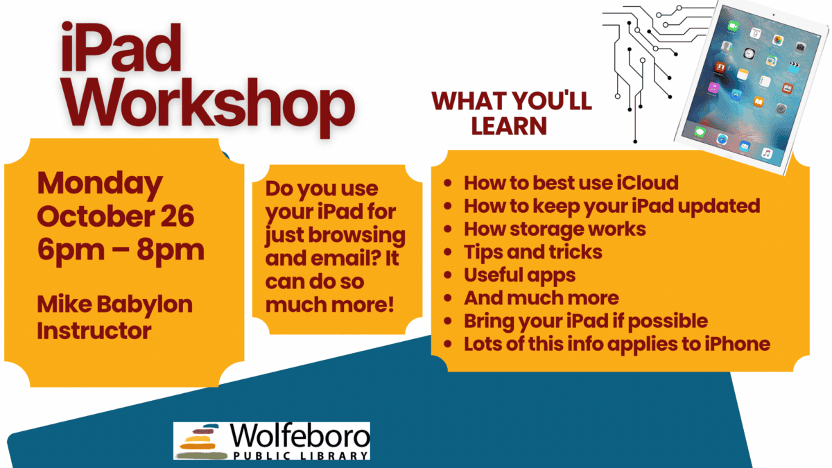 ipad workshop oct. 2026