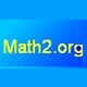 Logo with text Math2.org in yellow and white on a blue gradient background.