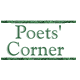 Green text reading Poets Corner is centered between two horizontal green lines on a white background.